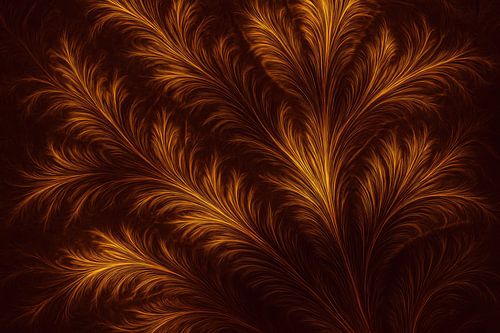 Feuilles fractales avec une lueur chaleureuse