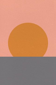 Sun, Moon, Ocean. Ikigai. Abstract minimalist Zen art V by Dina Dankers
