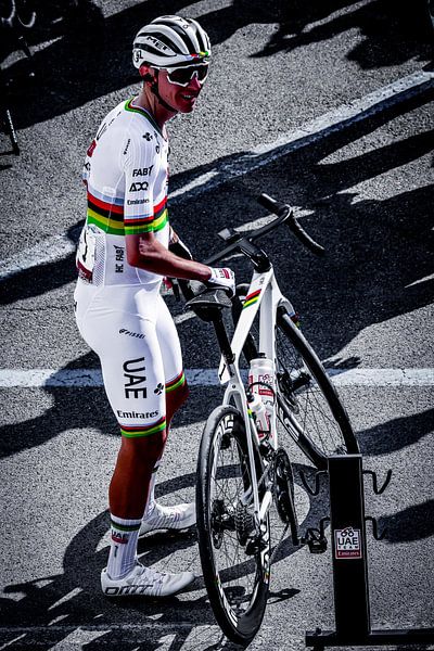 Tadej Pogacar and his world champion bicycle art by FreddyFinn