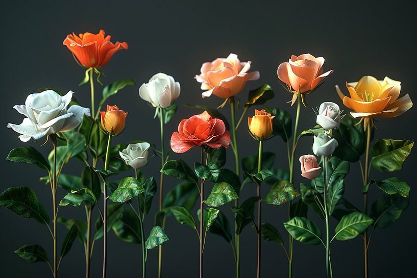 flower art on the wall by Egon Zitter