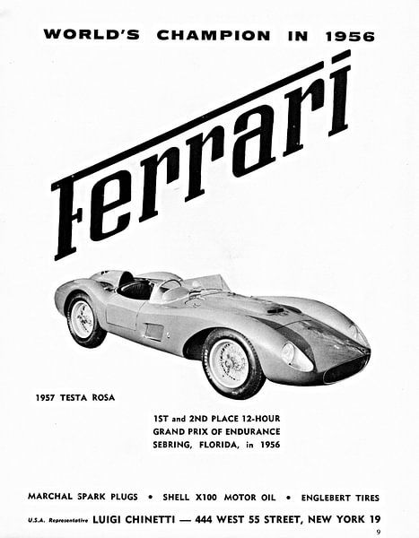 1957 Ferrari Testa Rossa advertisement by Atelier Liesjes