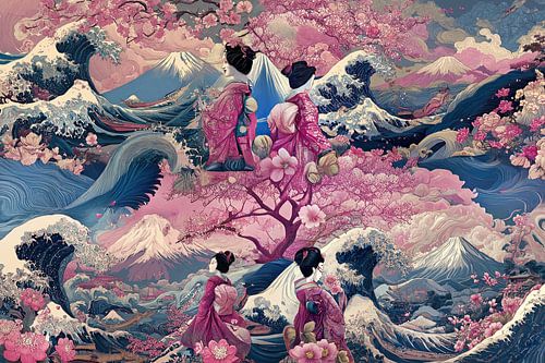 3D japan abstracte kunst