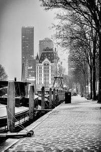 Winterfoto von der Heringsfliege und dem Weißen Haus in Rotterdam von Mark De Rooij