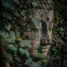 Buddha surrounded by plants by Poster Art Shop