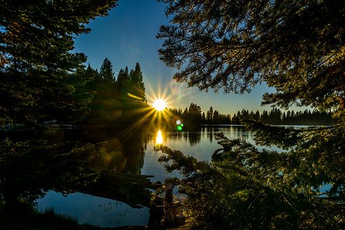 Sunset aan Lake Manzanita