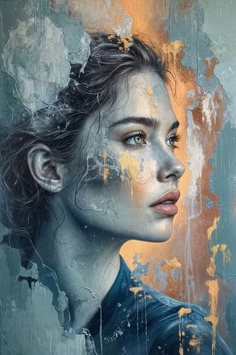 Het profiel van een vrouw.