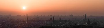 Panoramic sunset of Amsterdam city centre by Renzo Gerritsen