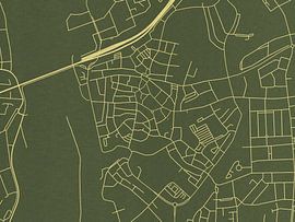 Map of Zutphen Centrum in Green Gold