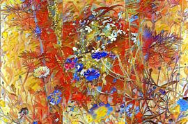 Zomerweide met korenbloemen van Patricia Piotrak