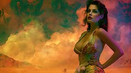 woman in the desert