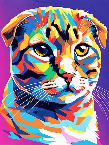 Schotse vouw Pop Art