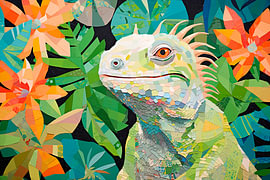 Geometrisches Chamäleon von Wunderbare Kunst