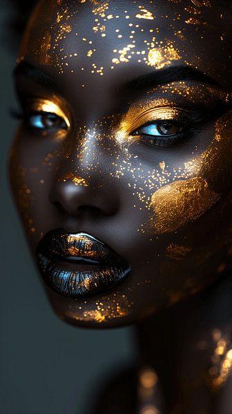 Radiant Beauty with Golden Accents by Steinfox Art