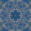 Abstract mandala in blauw en zilver van Maurice Dawson