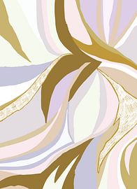 Modern Abstract | Olijfgroen Lila Blush