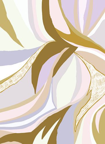 Modern Abstract | Olijfgroen Lila Blush