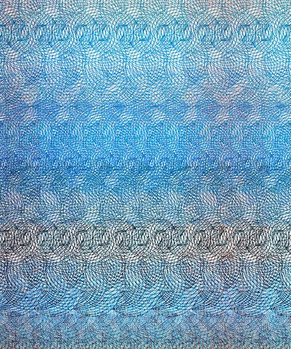 Grafische cirkels in patroon, blauw