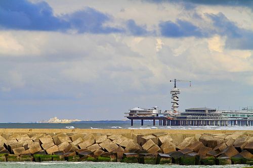 De pier..aan de horizon