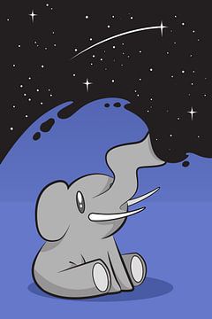 Space elephant by Walljar