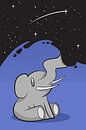 Space elephant by Walljar thumbnail