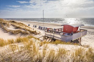 Westelijk strand van Kampen in het voorjaar, Sylt van Christian Müringer