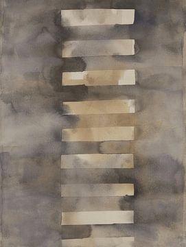 Modern abstract in wabi-sabi stijl van Japandi Art Studio
