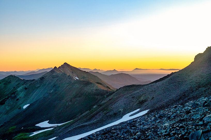 Knifes Edge auf dem PCT mit Blick auf den Mt. Ranier von Marc van den Elzen