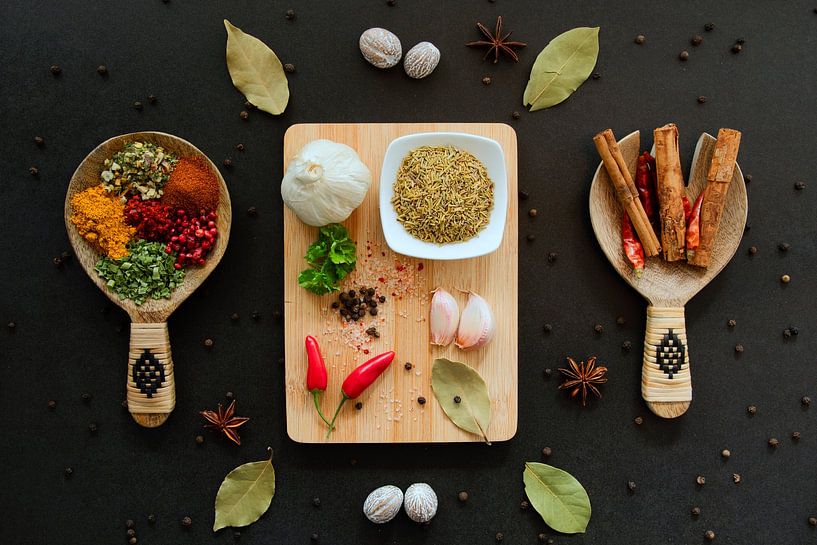 Spices and herbs in the kitchen by Francis Dost