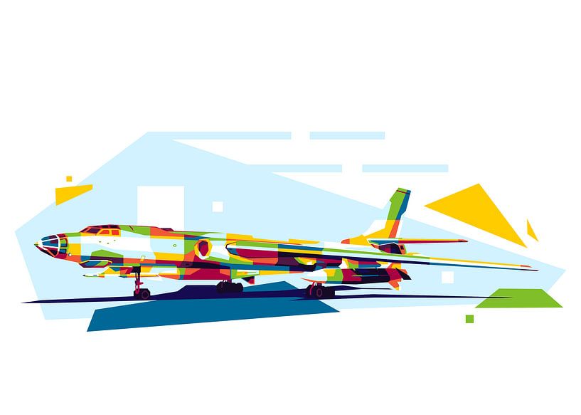 TU-16 Bagder in WPAP Illustration by Lintang Wicaksono
