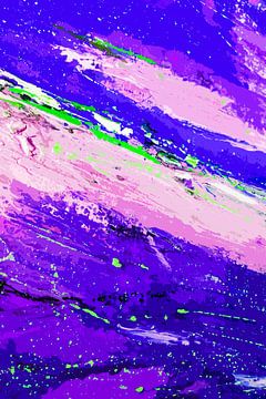 Œuvre d'art numérique moderne et abstraite en violet et rose sur Art By Dominic