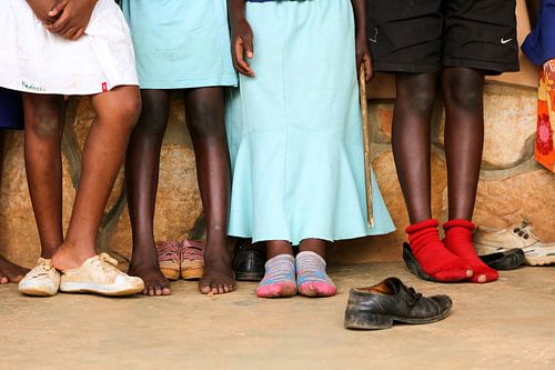 Faire la queue pour l'école africaine