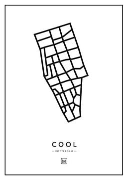 Cool - Rotterdam van Muurmap - Jouw Favorite stad of wijk aan de muur