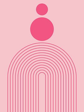 Bauhaus Boho Roze 3 van Jolly and Dash