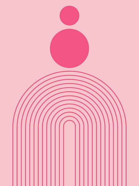 Bauhaus Boho Roze 3 van Jolly and Dash