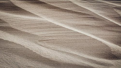 Plage de la mer du Nord avec des structures de sable après une tempête