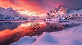 Lumière mystique dans la vallée