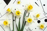 Narcissen - Helder narcissen-kunstwerk van Poster Art Shop thumbnail