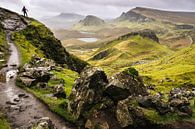 Quiraing, Isle of Skye, Schotland met wolkenlucht van Paul van Putten thumbnail