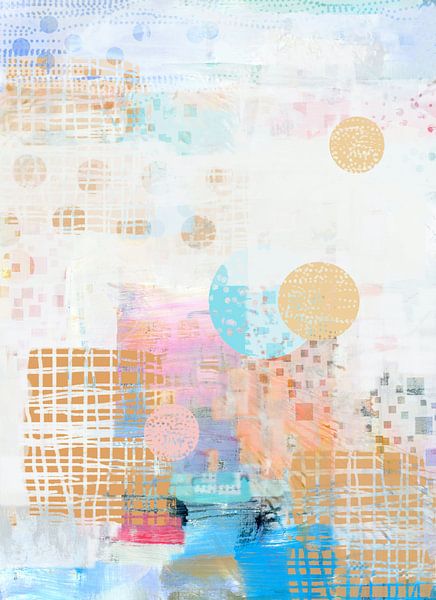 abstract accents 4 circles and squares by Claudia Gründler