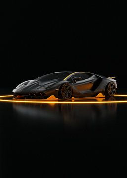 Gele Lamborghini Centario van John Dan