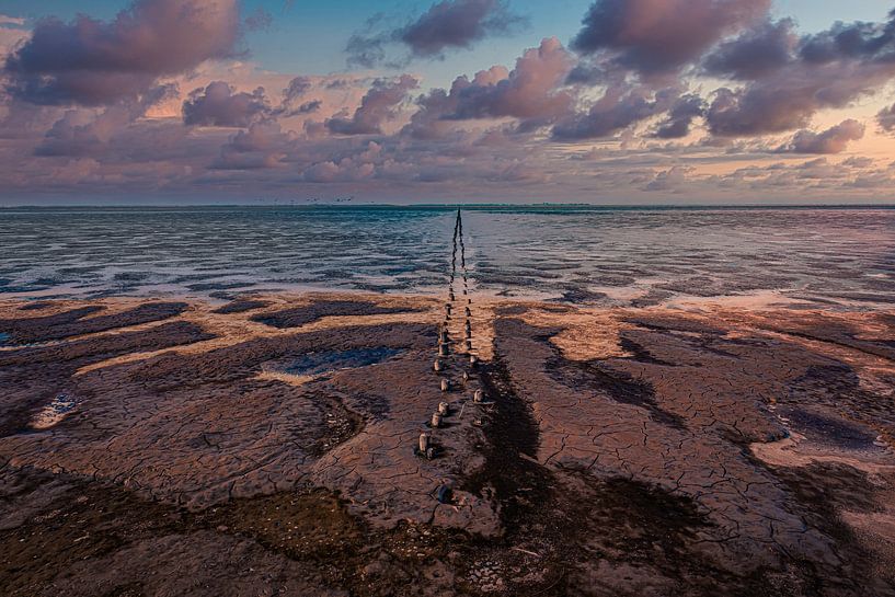 view over the mud flats at wierum by peterheinspictures
