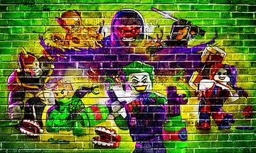 LEGO Batman wall graffiti collection 2 THE JOKER by Bert Hooijer