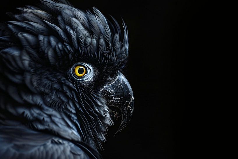Cockatoo with Penetrating Yellow Eyes by Art & Soul Creations
