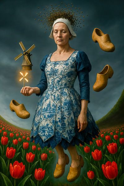 Le silence de la femme du vent par Klaus Tesching - Art-AI