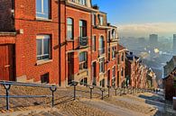 Montagne de Bueren Luik in de winterzon von Dennis van de Water Miniaturansicht