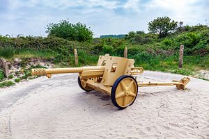 Artillerie PAK sur la route du bunker d'Ouddorp sur Evert Jan Luchies