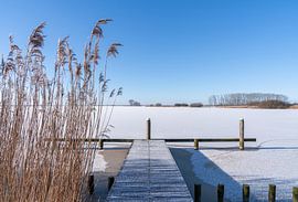 Snow on the Sneekermeer by Margreet Riedstra