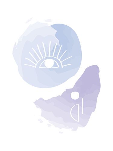 Abstract Watercolor Lilac