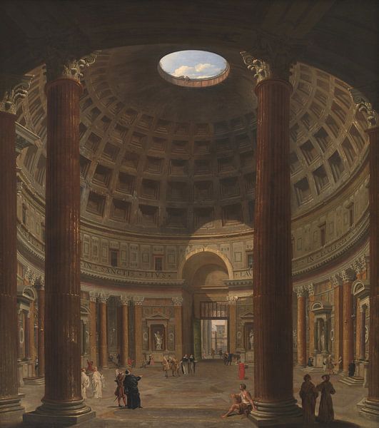 Das Innere des Pantheons, Rom, Giovanni Paolo Panini von Meisterhafte Meister