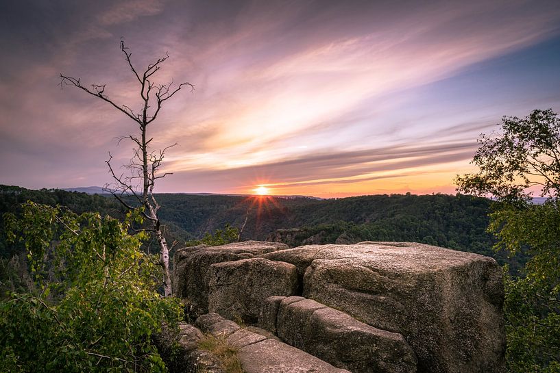 Coucher de soleil sur la vallée de Bode par Steffen Henze